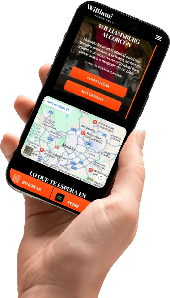 Elegir local y reservar desde el móvil